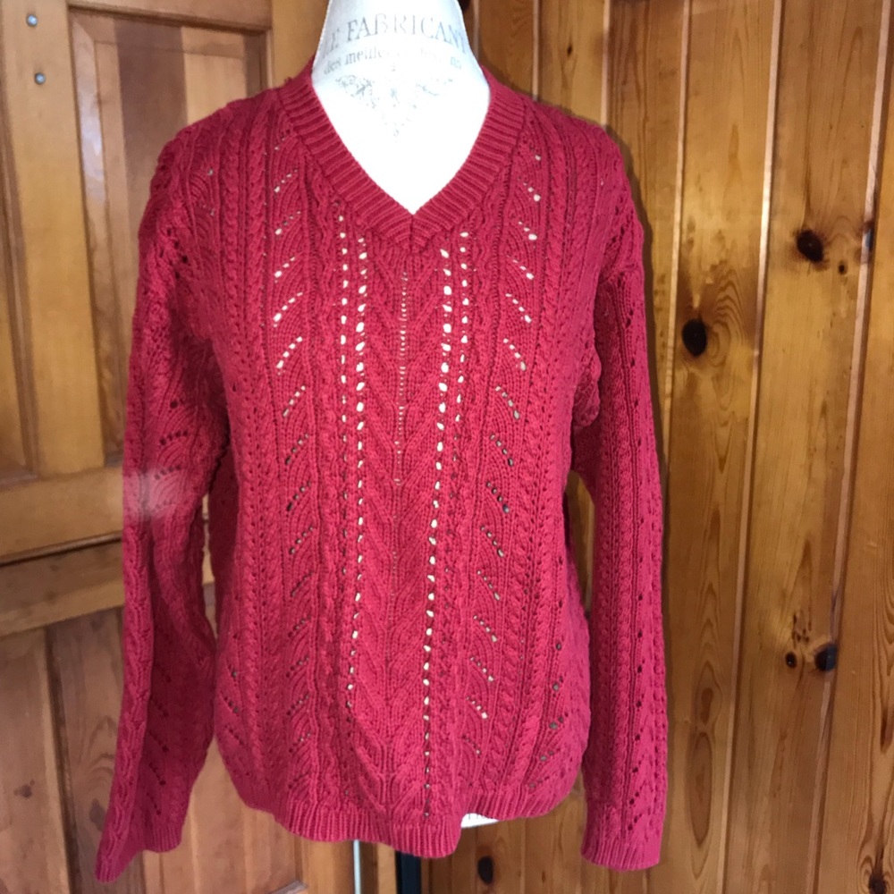 L.L. Bean wide knit Cotton Sweater